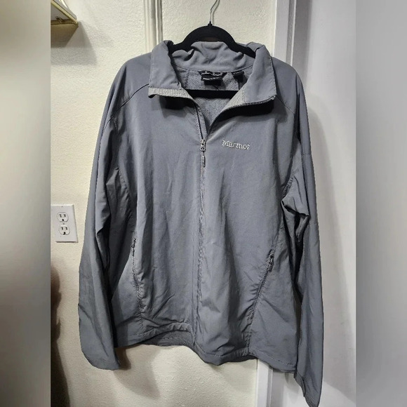 Men's Marmot Approach Grey Gray Zip-Up Jacket Size XXL Outdoors - Picture 1 of 13